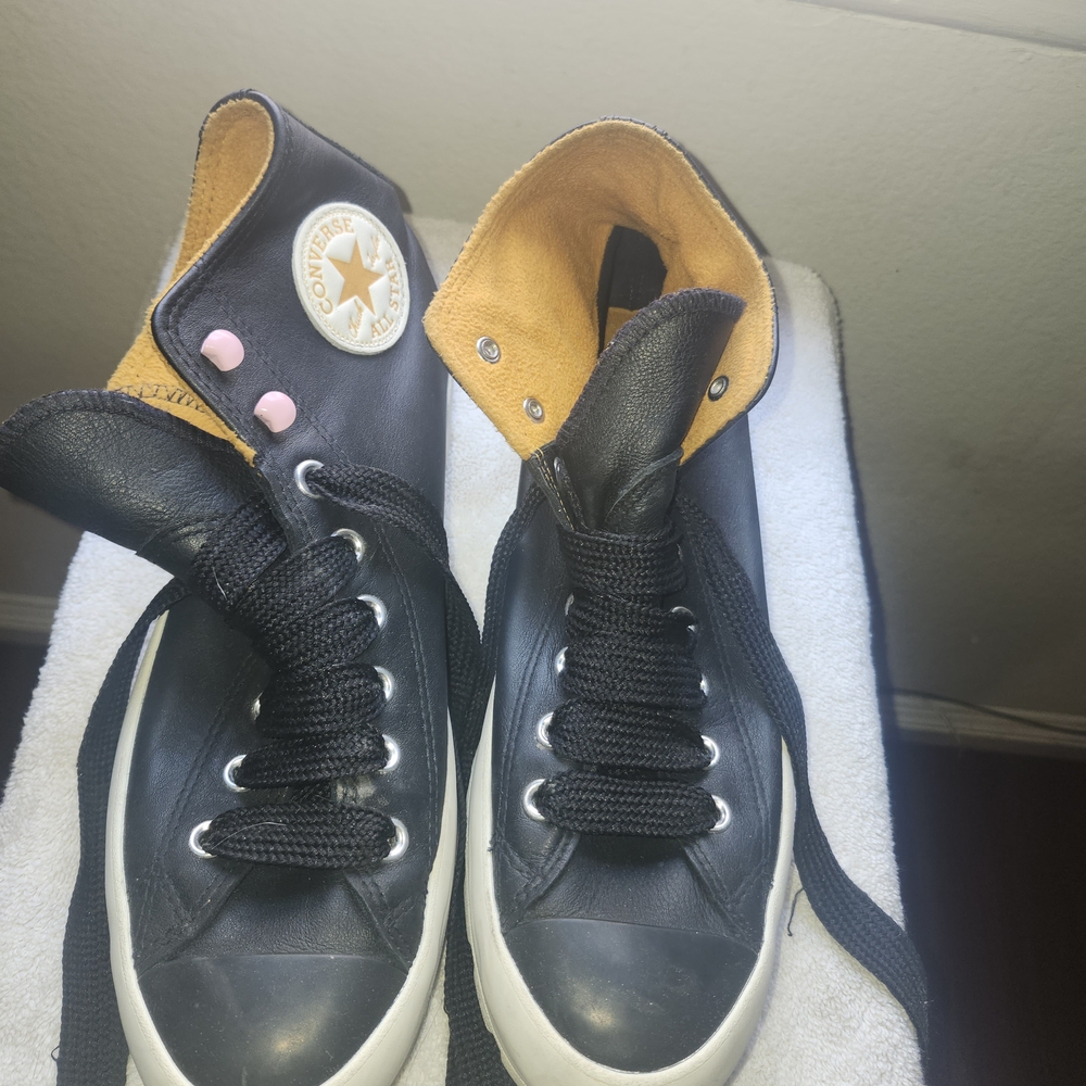 Converse Black and Gold Gore-tex High-Tops
